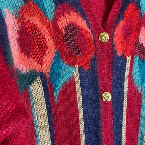 vintage new daniel mohair italian cardigan sweater - Picture 3 of 5